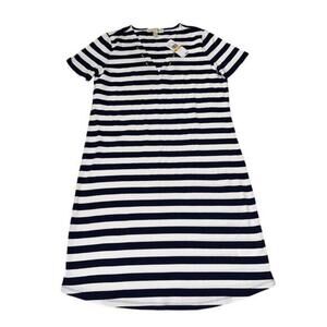 Michael Kors Dress womens small jersey blue white stripe lace up sailor womens